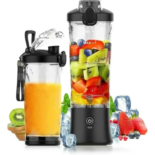 Tragbarer Mixer mit 10-Klingen – 600ml, 4000mAh Akku, Leistungsstark & Kabellos by LivaHome